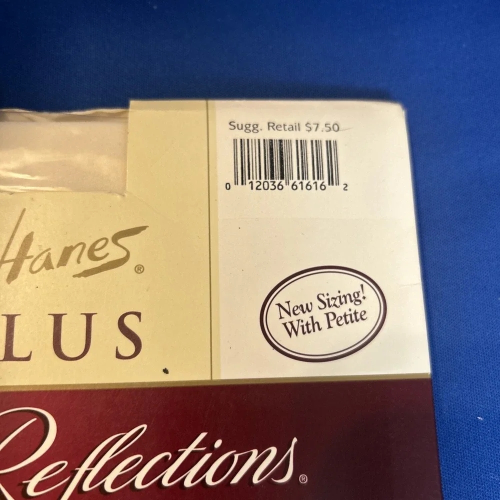 Hanes PLUS Silk Reflections Silky Opaque  Control  Pantyhose Pearl Size One Plus